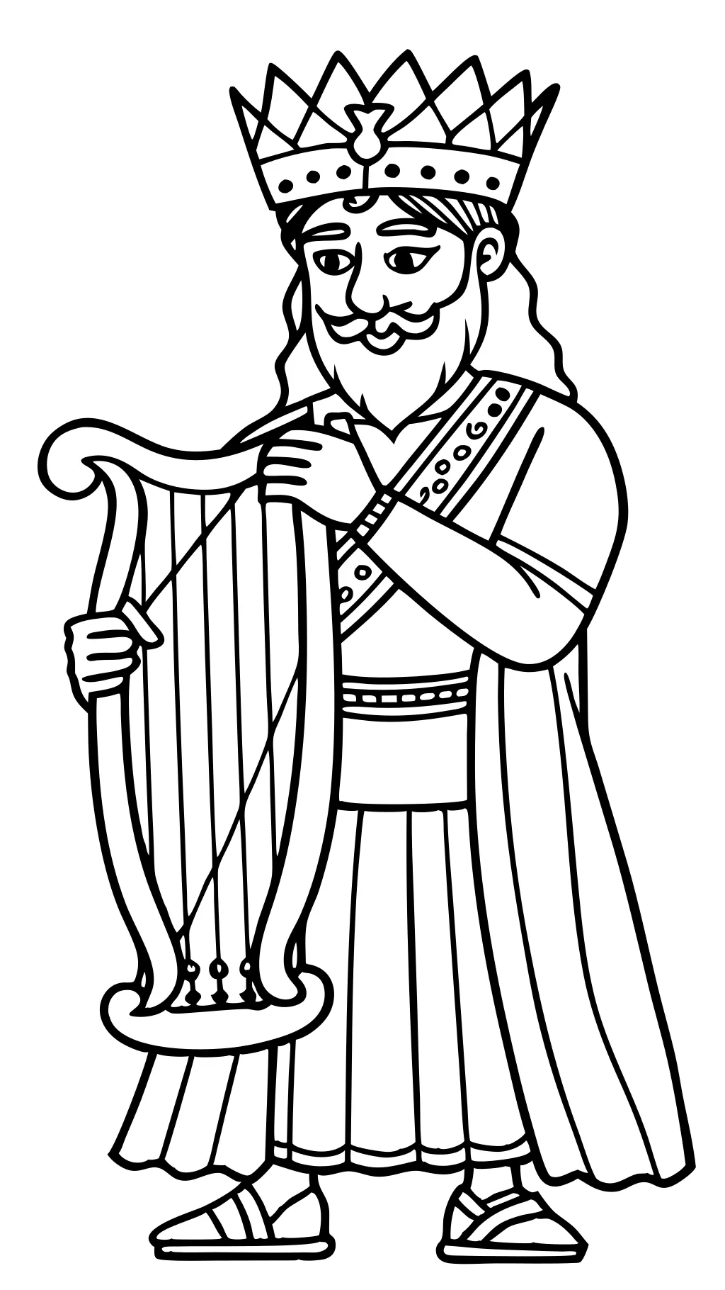 coloring pages of king david